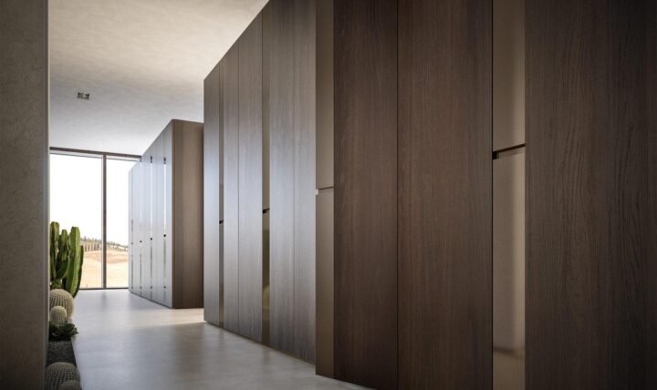 Strip - modular veneer wardrobe with coplanar doors | ALF Dafre