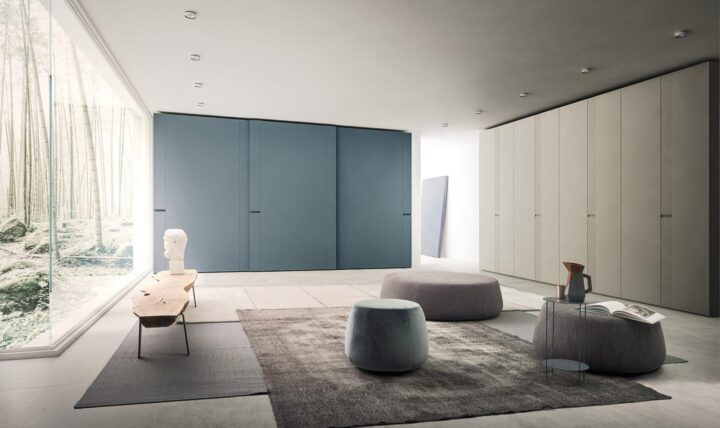 Strip - modular veneer wardrobe with coplanar doors | ALF Dafre