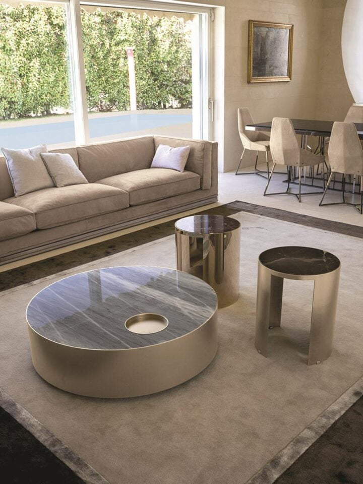 Sun - round metal coffee table | Longhi