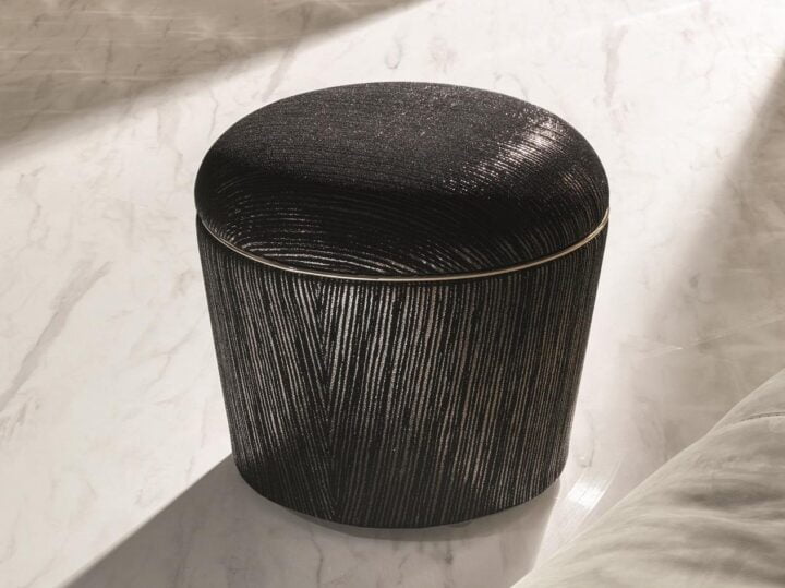 Teo Loveluxe - round fabric pouf | Longhi