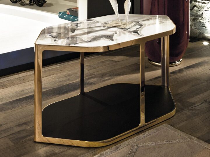 Tiles - octagonal metal coffee table | Longhi