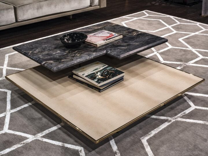 Walt - rectangular stone coffee table | Longhi