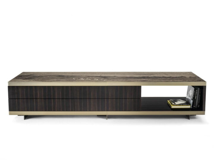 Aspen-evo - modular veneer sideboard with drawers | Longhi