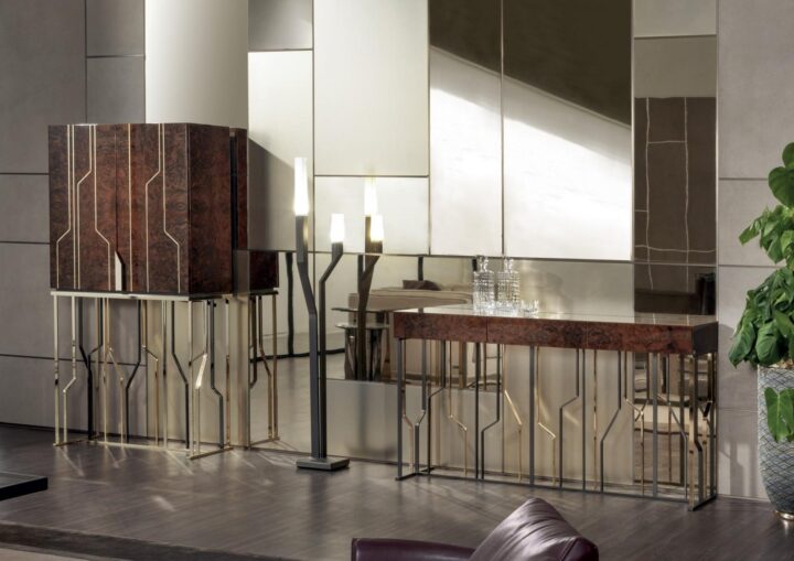 Ginza Bar - metal bar cabinet | Longhi