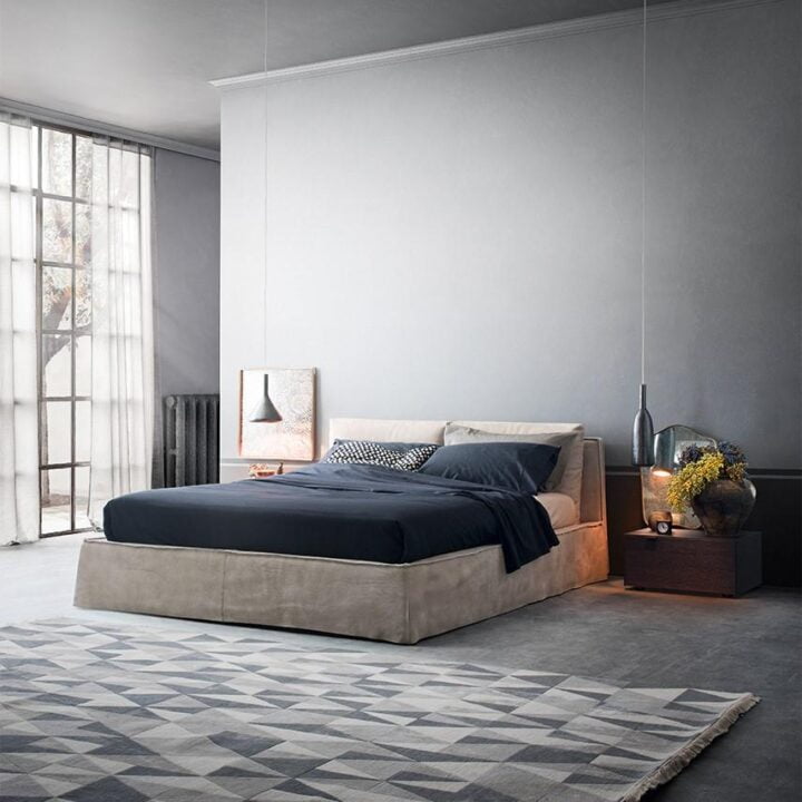 Milano - velvet bed with upholstered headboard | ALF Dafre