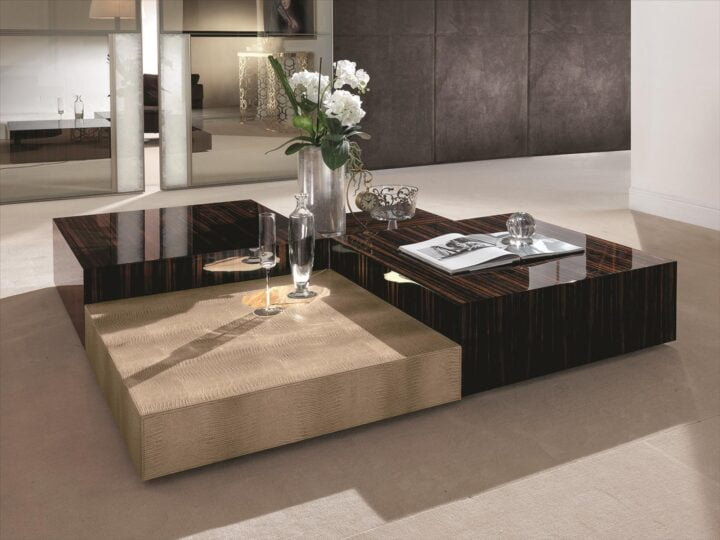 Safir - square metal coffee table | Longhi