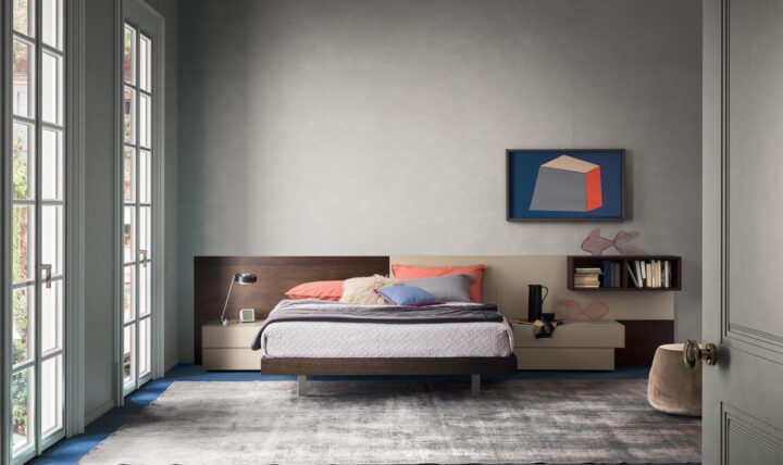 Suite system - velvet bed with upholstered headboard | ALF Dafre