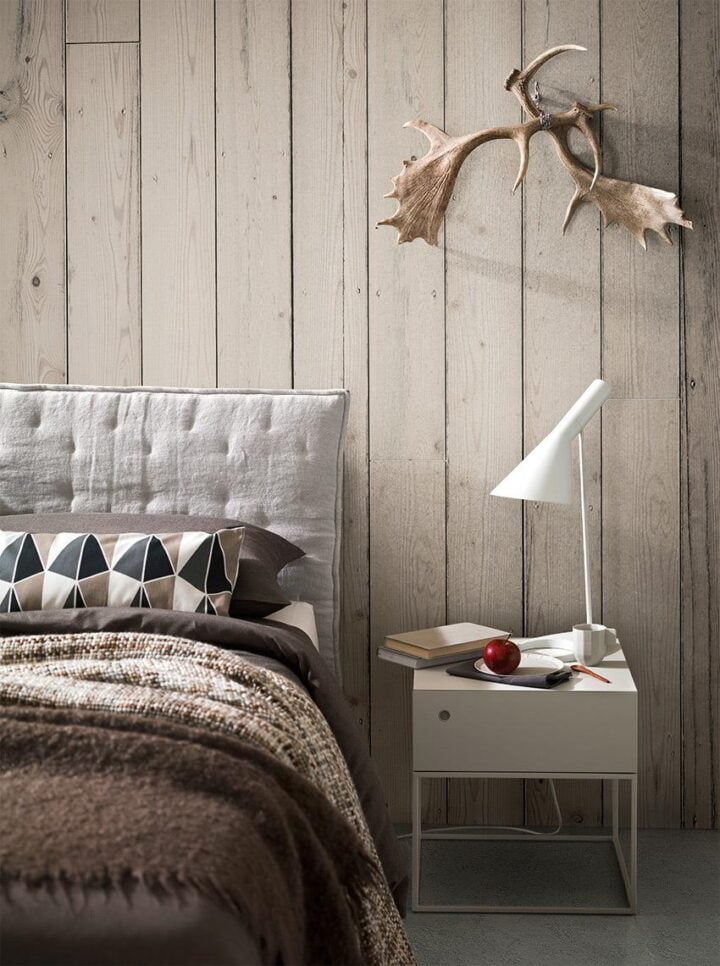 Teo - wood bed with upholstered headboard | ALF Dafre