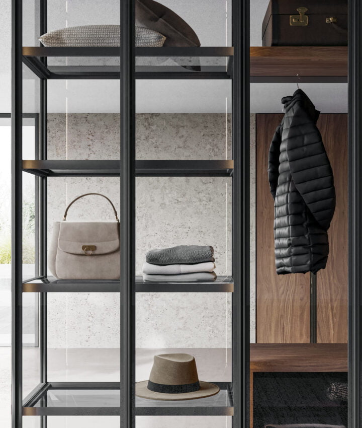 Glass All - corner melamine closet | Dall'Agnese