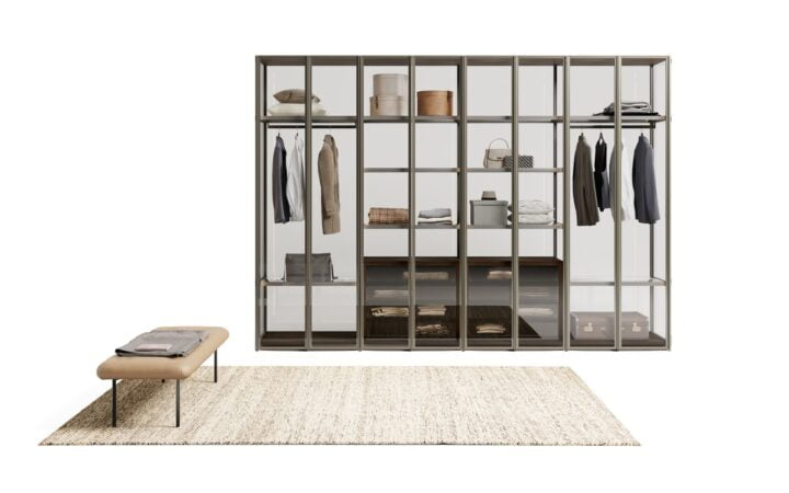 Glass All - corner melamine closet | Dall'Agnese